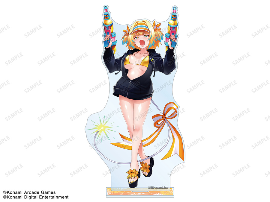 ボンバーガール レインボー 描き下ろし パイン 水着ver. 特大アクリルスタンド