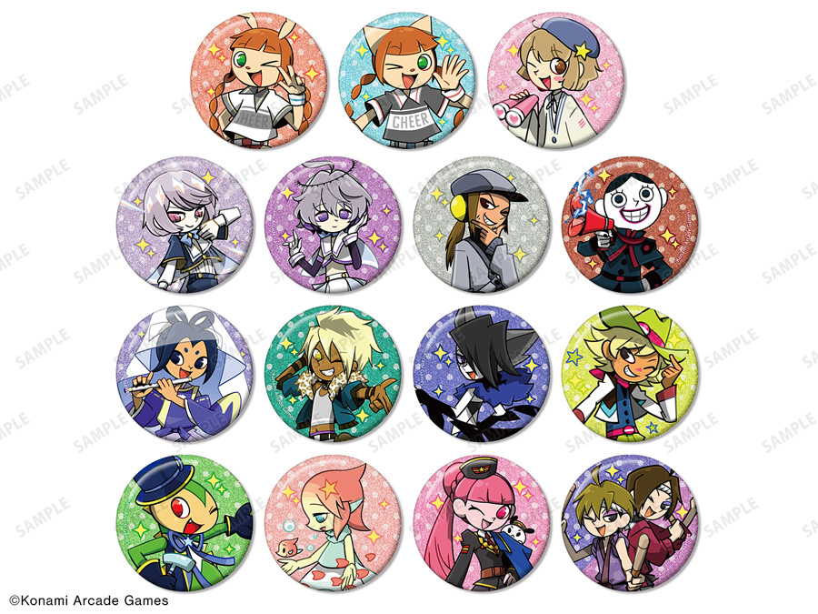 pop'n music High☆Cheers!! トレーディンググリッター缶バッジ