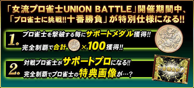 プロ雀士に挑戦！！十番勝負勝負 ~女流プロ雀士UNION BATTLE特別版~