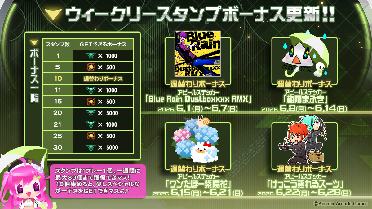６月ウィークリースタンプ