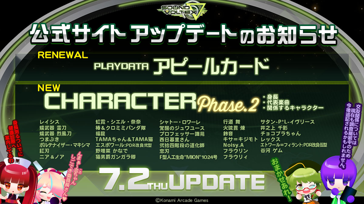 サイト更新告知